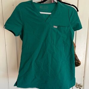 Figs Catarina scrub top hunter green